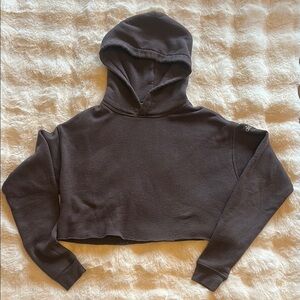 alo  Women's Eggplant Cropped Hoodie